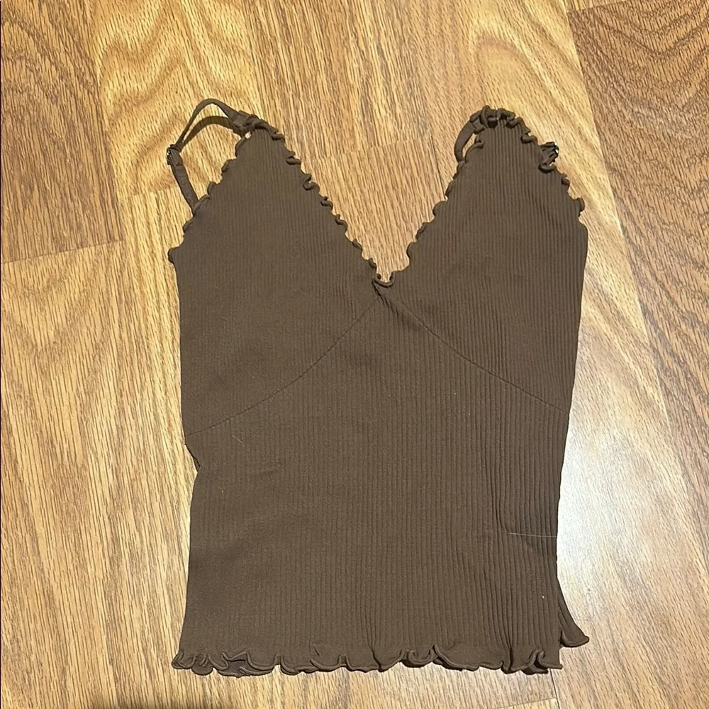 Free People Brown Ruffled Women's Top - Picture 1 of 1